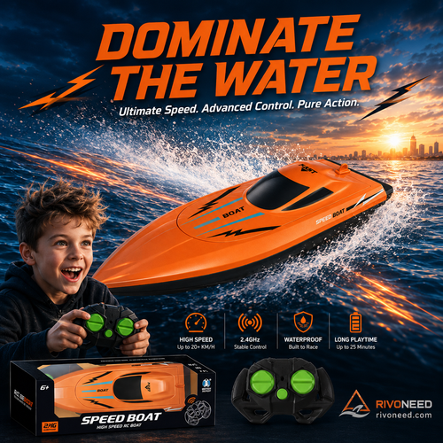 🚤 LIMITED-TIME 50% OFF! ✨ Dual-Motor RC Boat – 2.4GHz, Waterproof, Impact-Resistant 🌊.