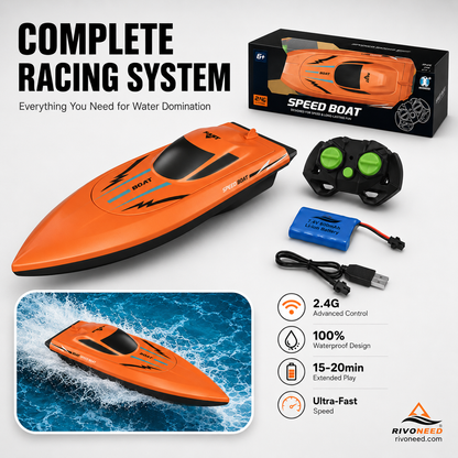 🚤 LIMITED-TIME 50% OFF! ✨ Dual-Motor RC Boat – 2.4GHz, Waterproof, Impact-Resistant 🌊.
