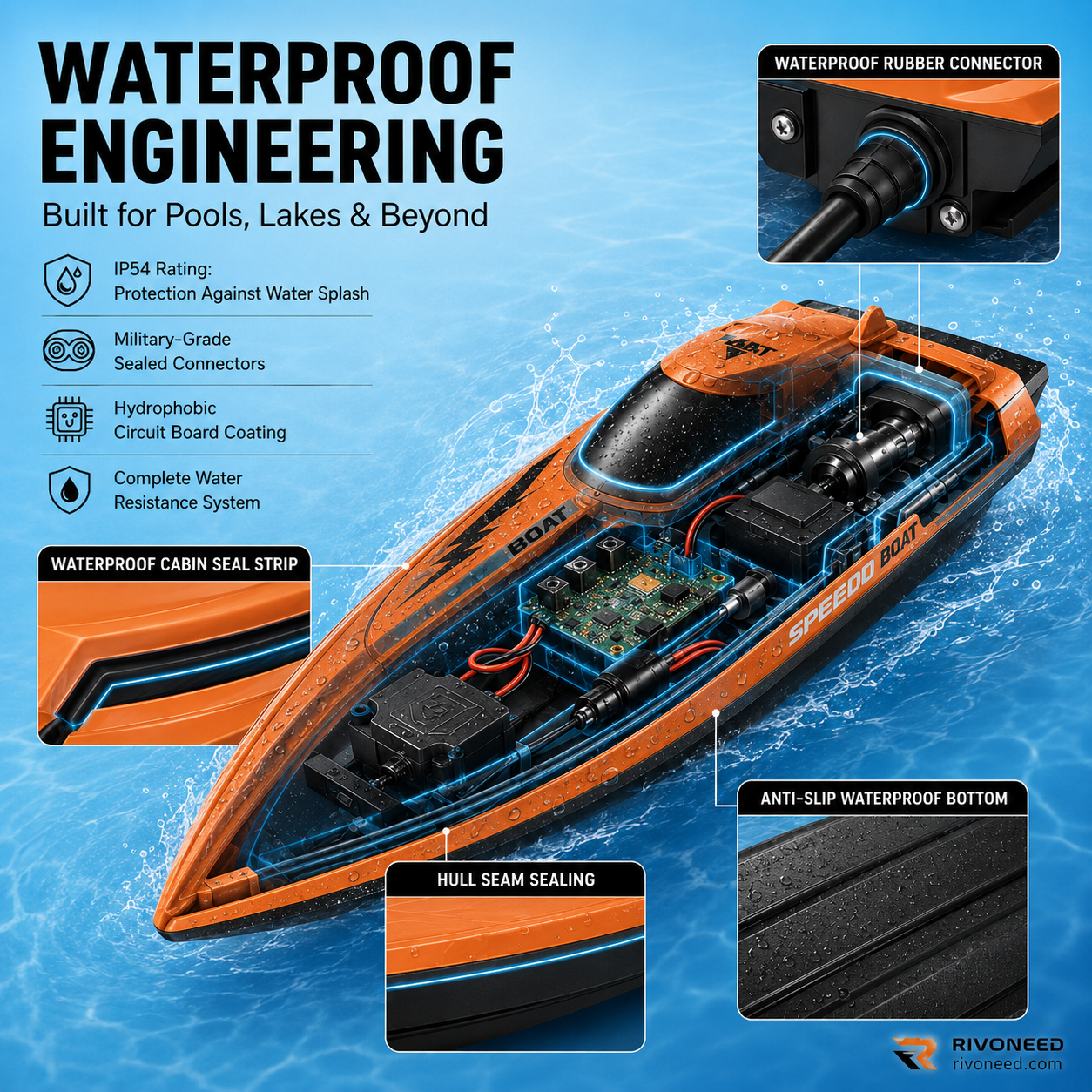 🚤 LIMITED-TIME 50% OFF! ✨ Dual-Motor RC Boat – 2.4GHz, Waterproof, Impact-Resistant 🌊.