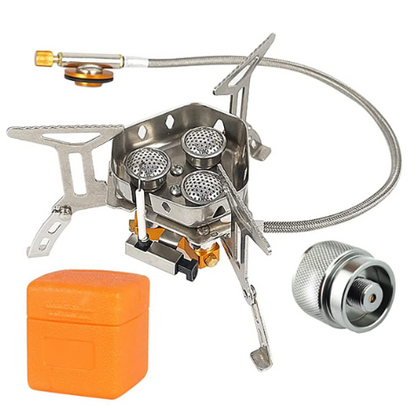 📢📢50% OFF !! ⏰Camping Gas Burner – 5800W, Piezo Ignition, Windproof 🔥.