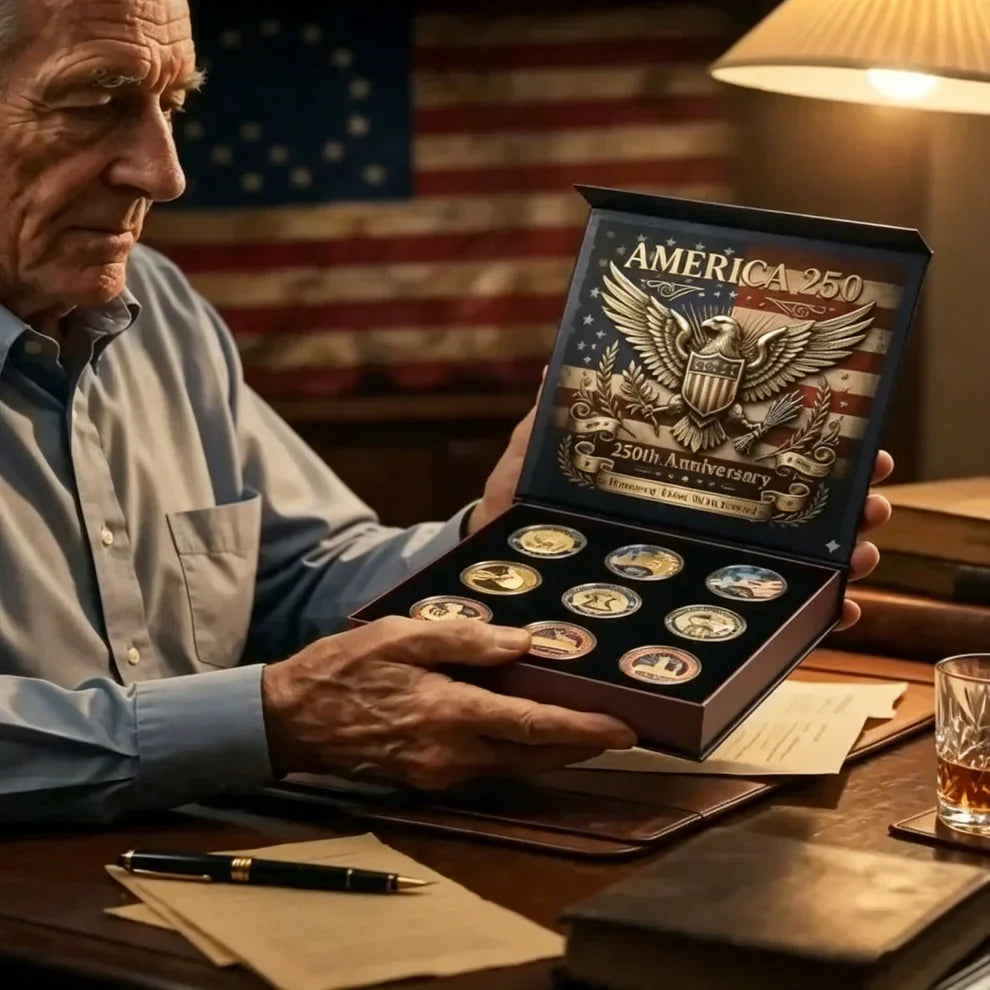 🔥LAST DAY 50% OFF✨9PCS USA 250th Anniversary Commemorative Coin Gift Set.
