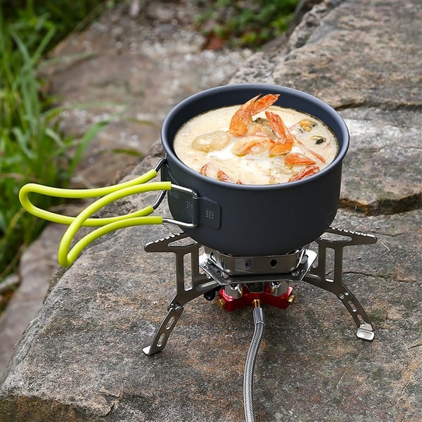 📢📢50% OFF !! ⏰Camping Gas Burner – 5800W, Piezo Ignition, Windproof 🔥.
