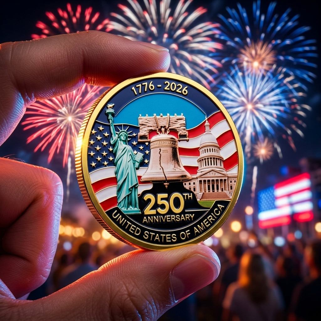 🔥LAST DAY 50% OFF✨9PCS USA 250th Anniversary Commemorative Coin Gift Set.