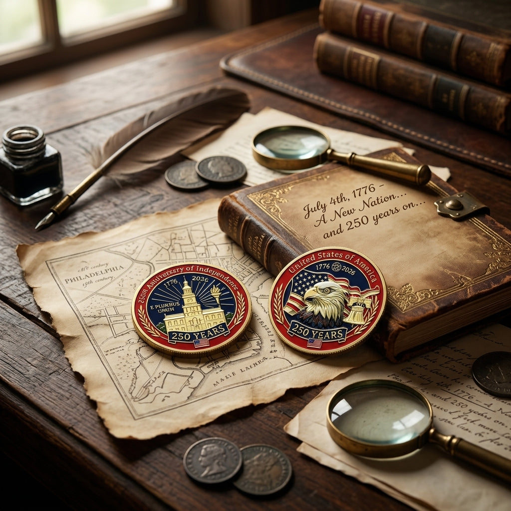 🔥LAST DAY 50% OFF✨9PCS USA 250th Anniversary Commemorative Coin Gift Set.