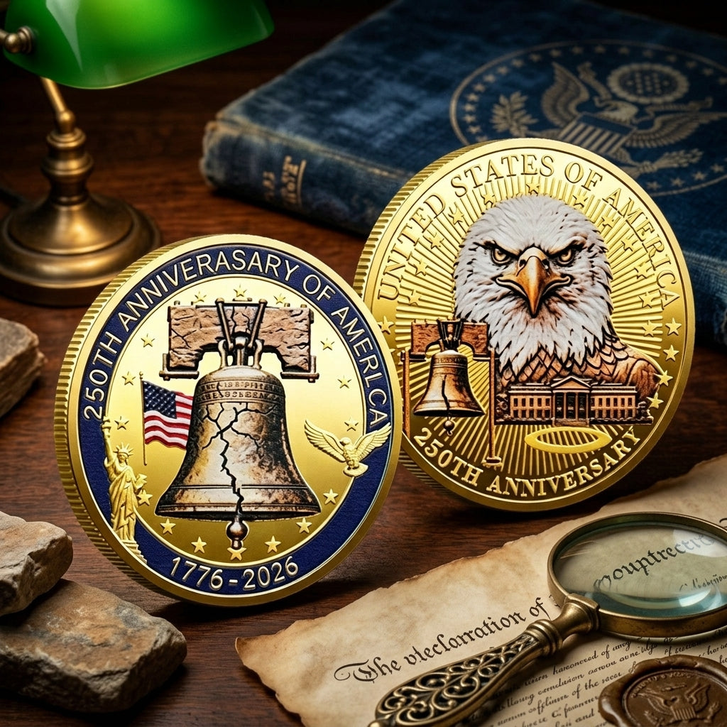 🔥LAST DAY 50% OFF✨9PCS USA 250th Anniversary Commemorative Coin Gift Set.