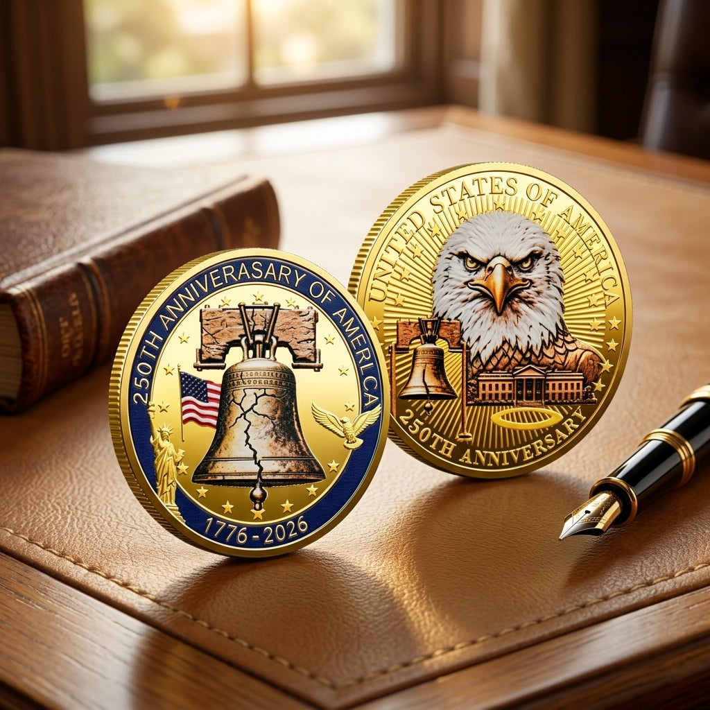 🔥LAST DAY 50% OFF✨9PCS USA 250th Anniversary Commemorative Coin Gift Set.