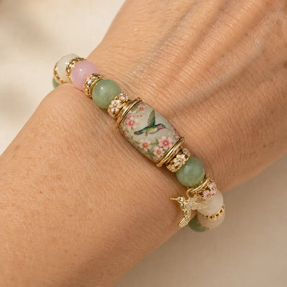 🌿 Love, Peace & Spring Blessings 💖 | 2026 Limited Edition Bracelet - Handcrafted from Agate & Jade