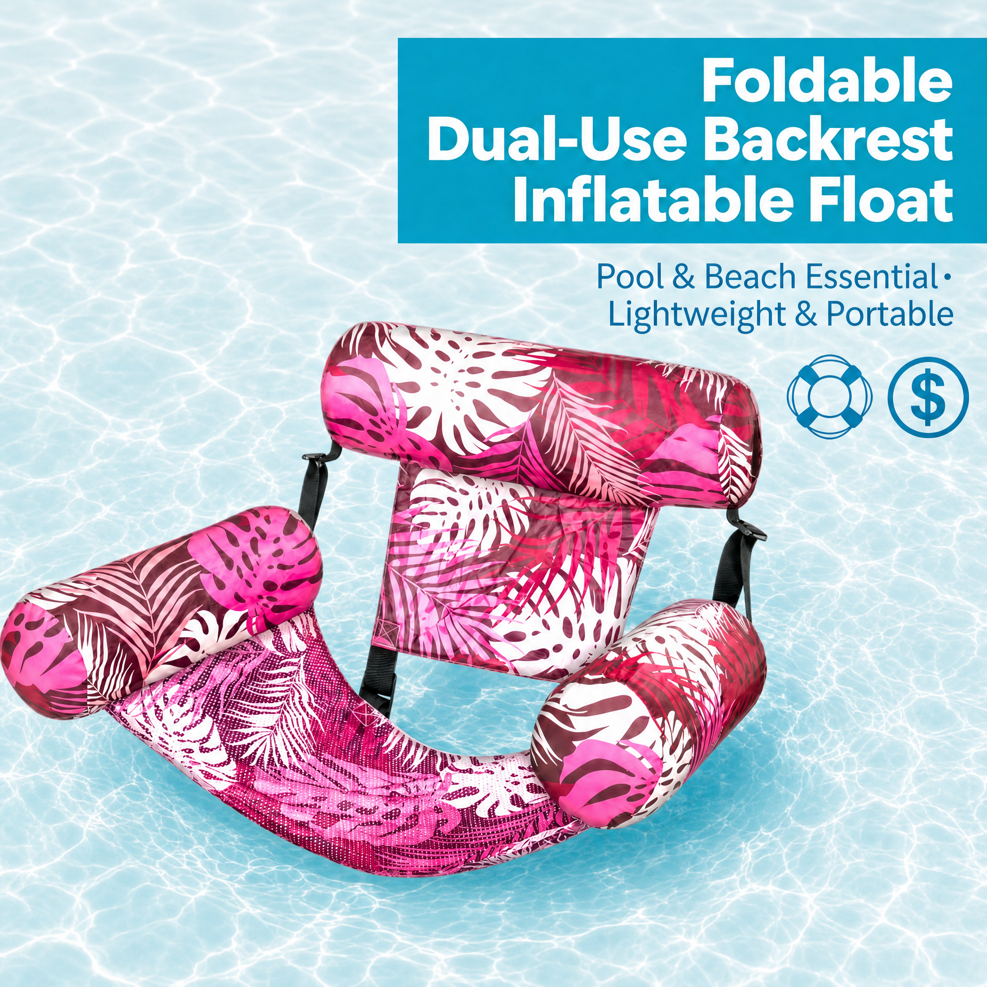 Pink Tropical Leaf Float