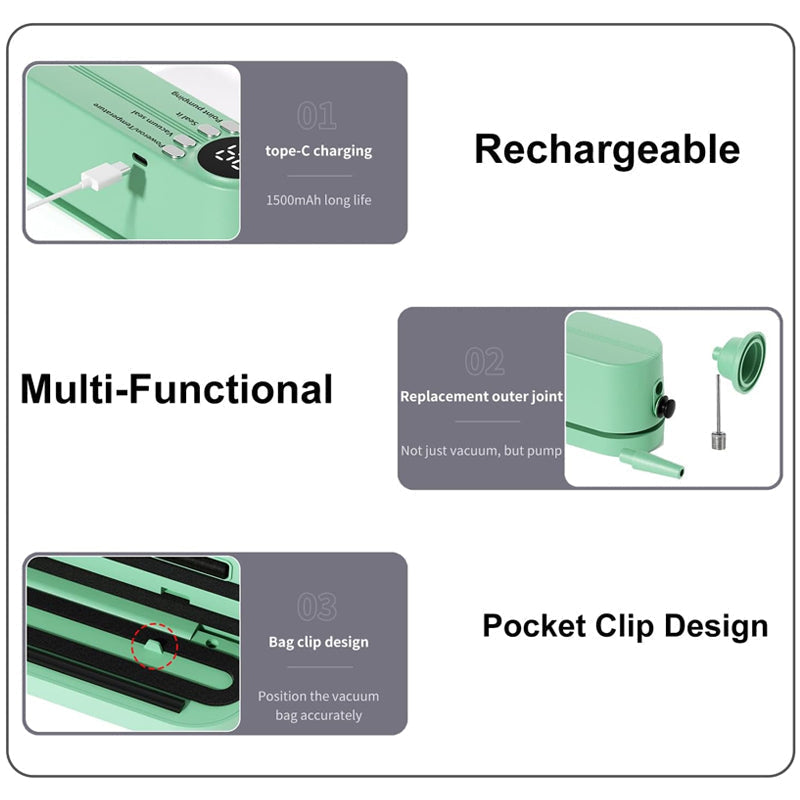 💥Portable Handheld Vacuum Food Preservation Packaging and Laminating Machine🍃.
