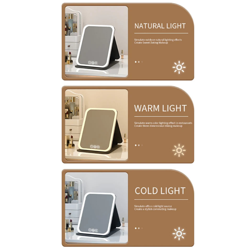 🌟LED Portable Folding Makeup Mirror.