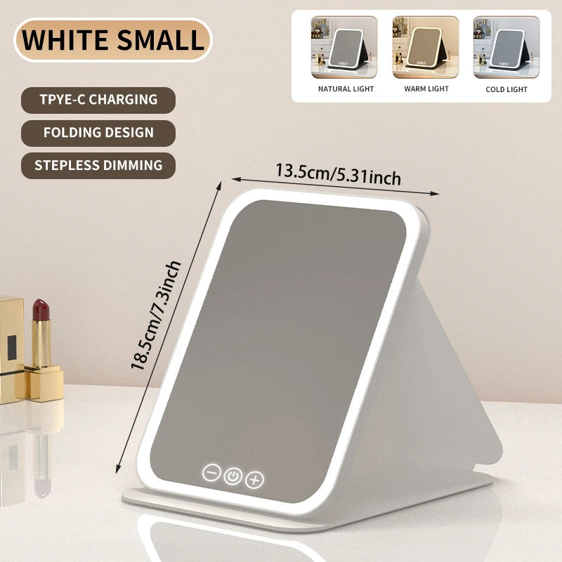 🌟LED Portable Folding Makeup Mirror.
