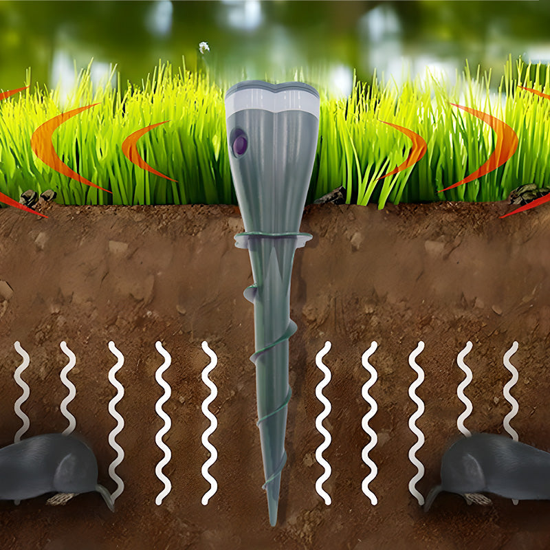 🔥New Arrival 2026🔥 Solar Powered Waterproof Screw Mole Repellent.
