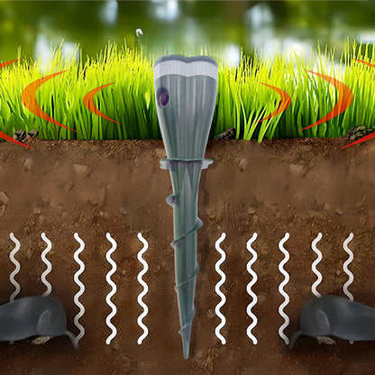 🔥New Arrival 2026🔥 Solar Powered Waterproof Screw Mole Repellent.