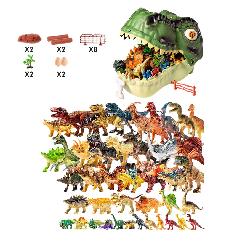 64PCS(Storage Box+Forest Scene + Dinosaur Eggs)