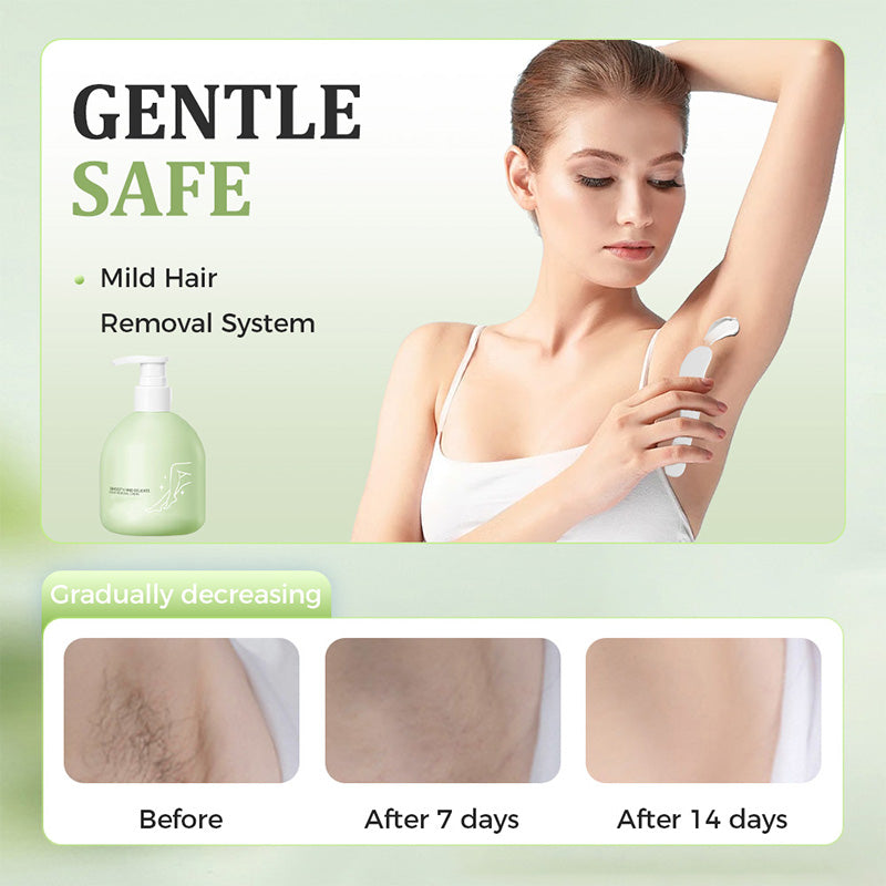 💥 Large-capacity Gentle Hair Removal Cream Set: Includes Hair Removal Cream + Smoothing Razor.