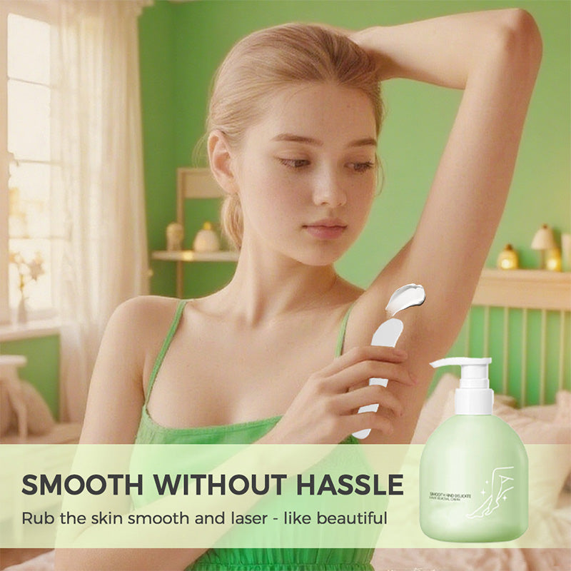 💥 Large-capacity Gentle Hair Removal Cream Set: Includes Hair Removal Cream + Smoothing Razor.