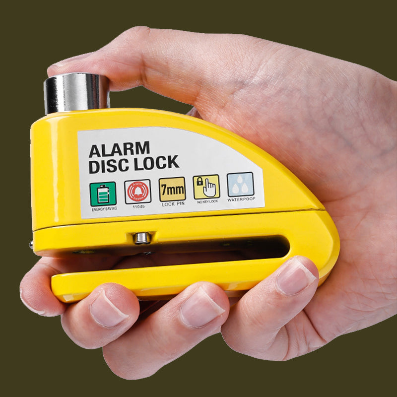 🔒 Motorcycle/bike disc lock with alarm | Immediate security and effective deterrent 🚨.