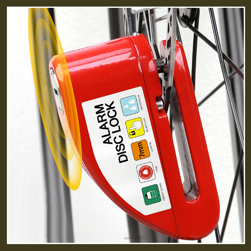 🔒 Motorcycle/bike disc lock with alarm | Immediate security and effective deterrent 🚨.