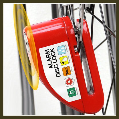 🔒 Motorcycle/bike disc lock with alarm | Immediate security and effective deterrent 🚨.