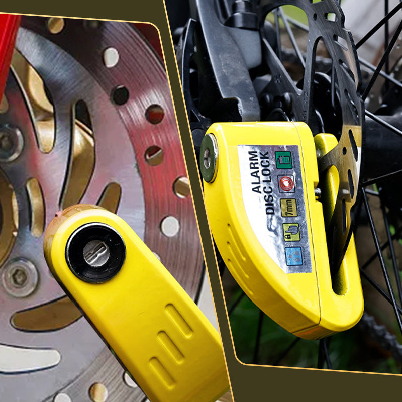 🔒 Motorcycle/bike disc lock with alarm | Immediate security and effective deterrent 🚨.