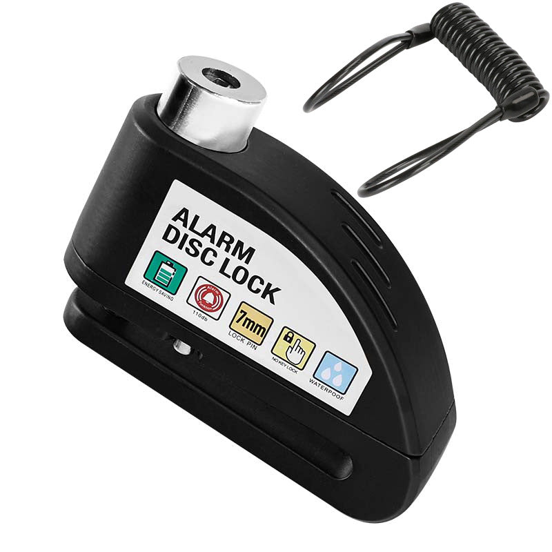 🔒 Motorcycle/bike disc lock with alarm | Immediate security and effective deterrent 🚨.
