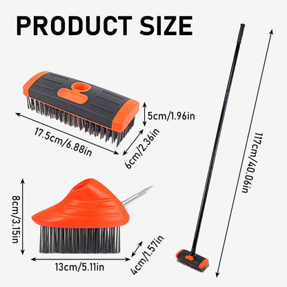 🌿 50% OFF NOW! 🧹 3-in-1 Weeding Wire Brush Tools Set – Durable Steel Brushes, Ergonomic Handle & Perfect for Patios, Driveways & Garden Paths 🏡.