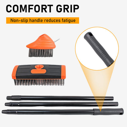 🌿 50% OFF NOW! 🧹 3-in-1 Weeding Wire Brush Tools Set – Durable Steel Brushes, Ergonomic Handle & Perfect for Patios, Driveways & Garden Paths 🏡.