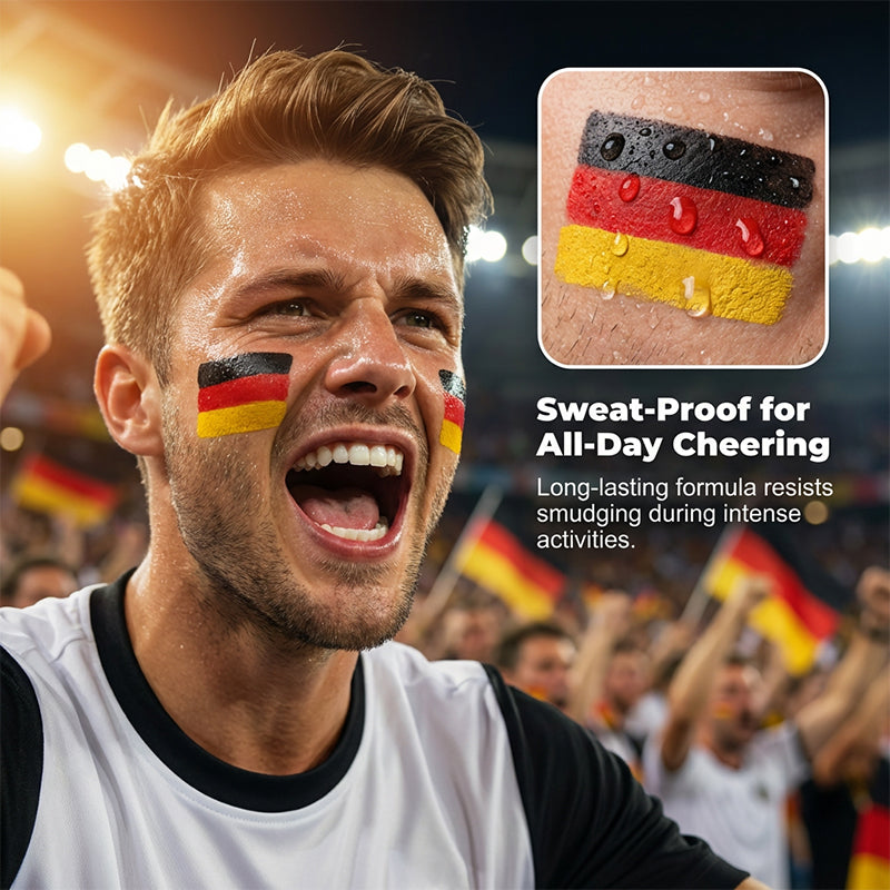 🏆 Last Day Special Price ! 🔥Buy 1 Get 1 Free🔥National Flag Face Paint Stick for Sports Fans.