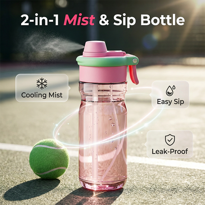 2-in-1 Mist & Sip Sports Water Bottle.