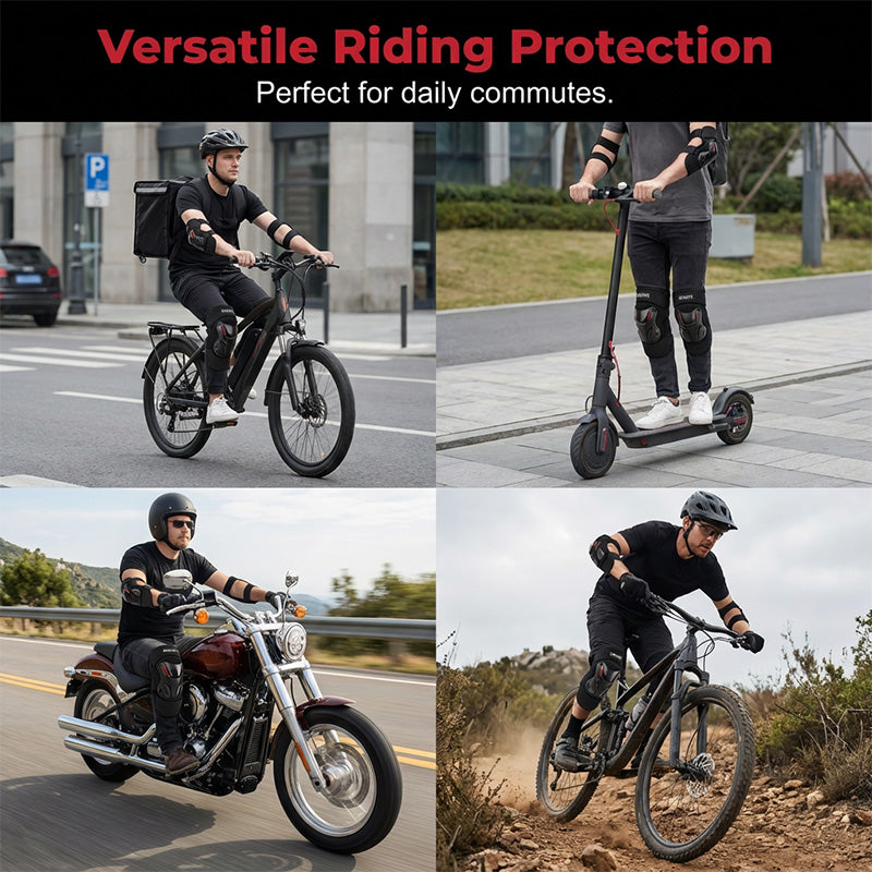 🛡️ LIMITED-TIME 50% OFF! ✨ Motorcycle Knee & Elbow Guard Set – Hard Shell, Articulated, Adjustable 🏍️.