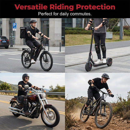🛡️ LIMITED-TIME 50% OFF! ✨ Motorcycle Knee & Elbow Guard Set – Hard Shell, Articulated, Adjustable 🏍️.