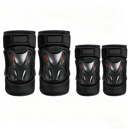 🛡️ LIMITED-TIME 50% OFF! ✨ Motorcycle Knee & Elbow Guard Set – Hard Shell, Articulated, Adjustable 🏍️.