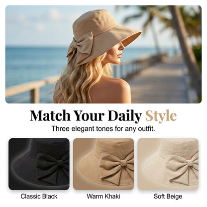 👒 LIMITED-TIME 50% OFF! ✨ Wide Brim Sun Hat with Bow – Full Coverage, Foldable, Breathable 🌞.
