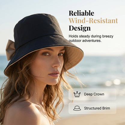 👒 LIMITED-TIME 50% OFF! ✨ Wide Brim Sun Hat with Bow – Full Coverage, Foldable, Breathable 🌞.