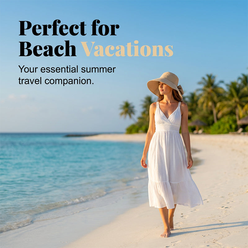 👒 LIMITED-TIME 50% OFF! ✨ Wide Brim Sun Hat with Bow – Full Coverage, Foldable, Breathable 🌞.