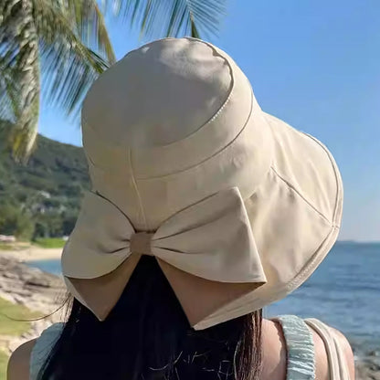 👒 LIMITED-TIME 50% OFF! ✨ Wide Brim Sun Hat with Bow – Full Coverage, Foldable, Breathable 🌞.