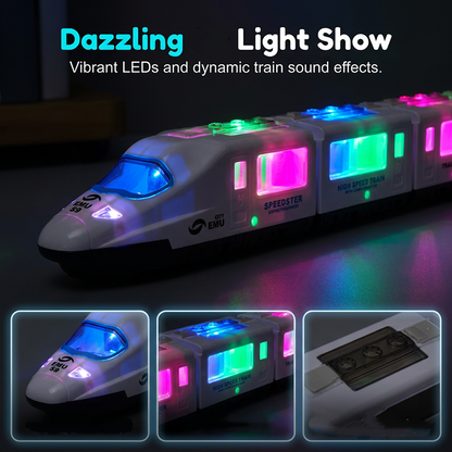 🚂 LIMITED-TIME 50% OFF! ✨ Electric Bullet Train Toy – Light-Up, Bump & Go, with Music 🎶.
