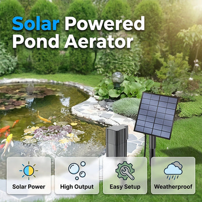 ☀️Solar Pond Aerator with Air Pump.