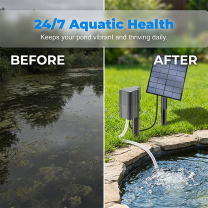 ☀️Solar Pond Aerator with Air Pump.