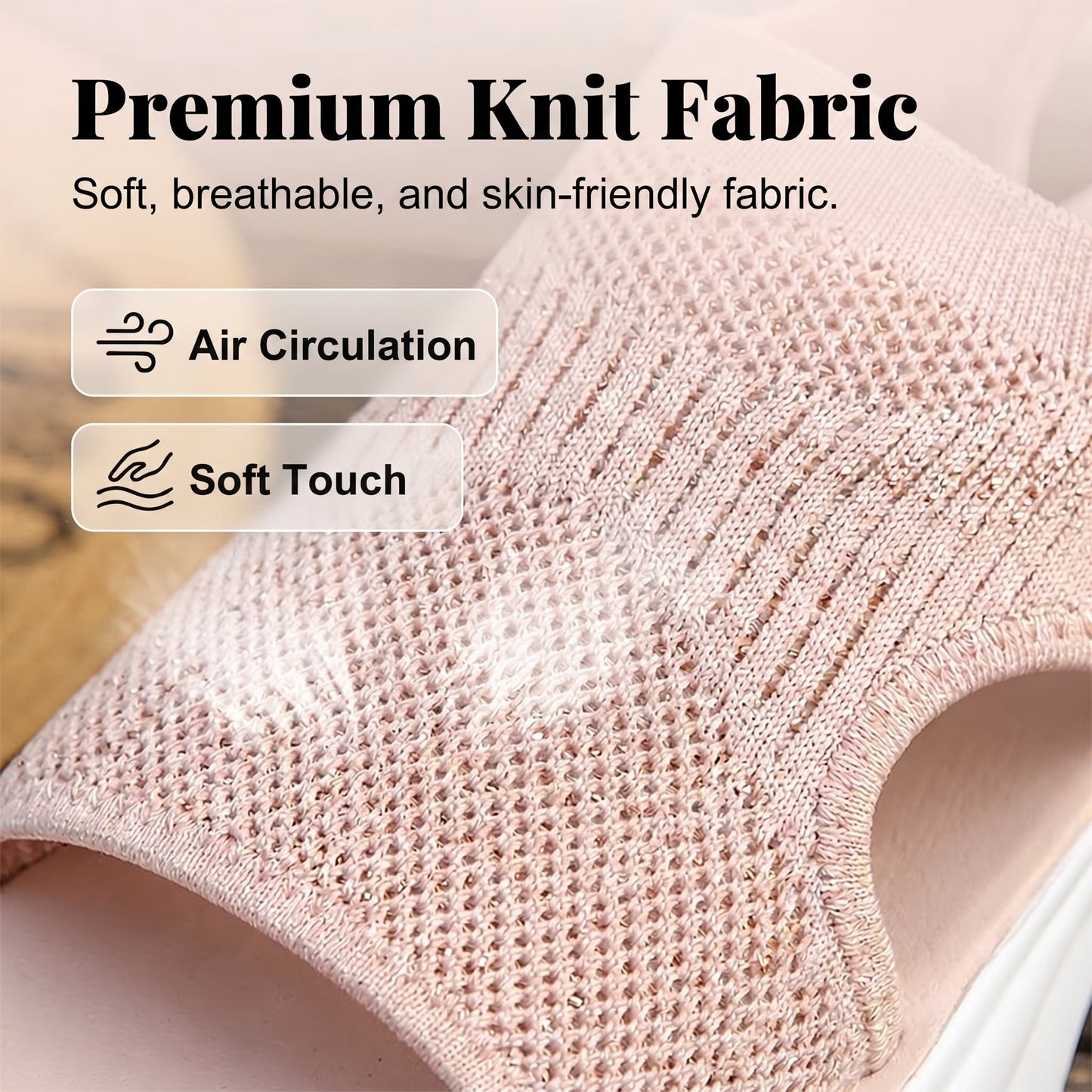 Breathable mesh platform sandals for women.