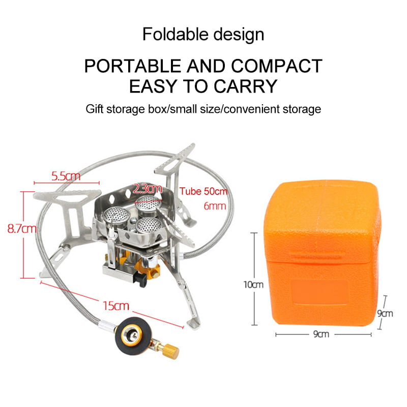 📢📢50% OFF !! ⏰Camping Gas Burner – 5800W, Piezo Ignition, Windproof 🔥.