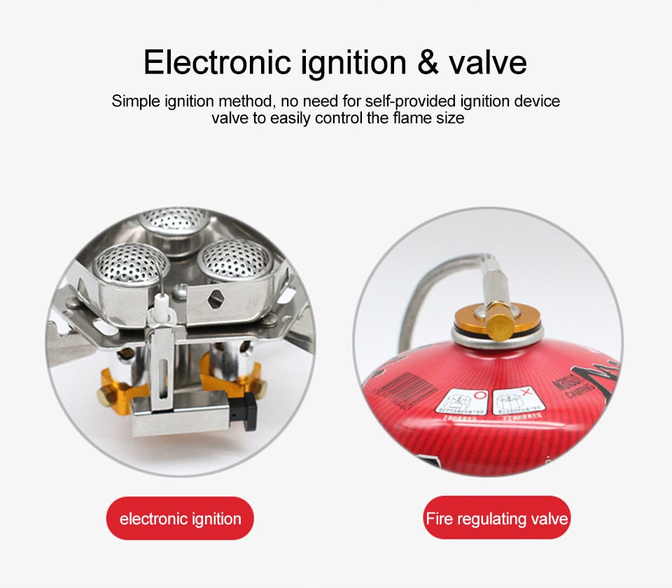📢📢50% OFF !! ⏰Camping Gas Burner – 5800W, Piezo Ignition, Windproof 🔥.