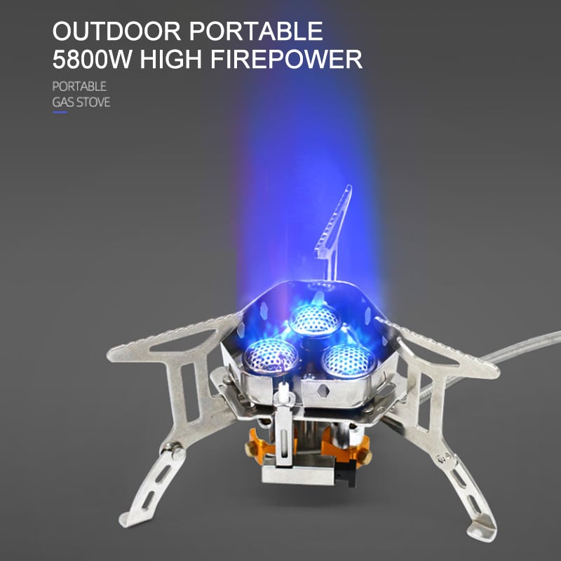 📢📢50% OFF !! ⏰Camping Gas Burner – 5800W, Piezo Ignition, Windproof 🔥.